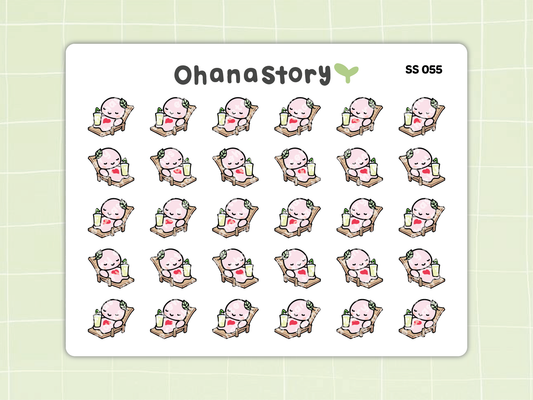 SS055 | Relax with Lemonade Icon Stickers Sheet