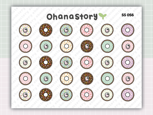 SS056 | Buji Donuts Printable Icon Stickers