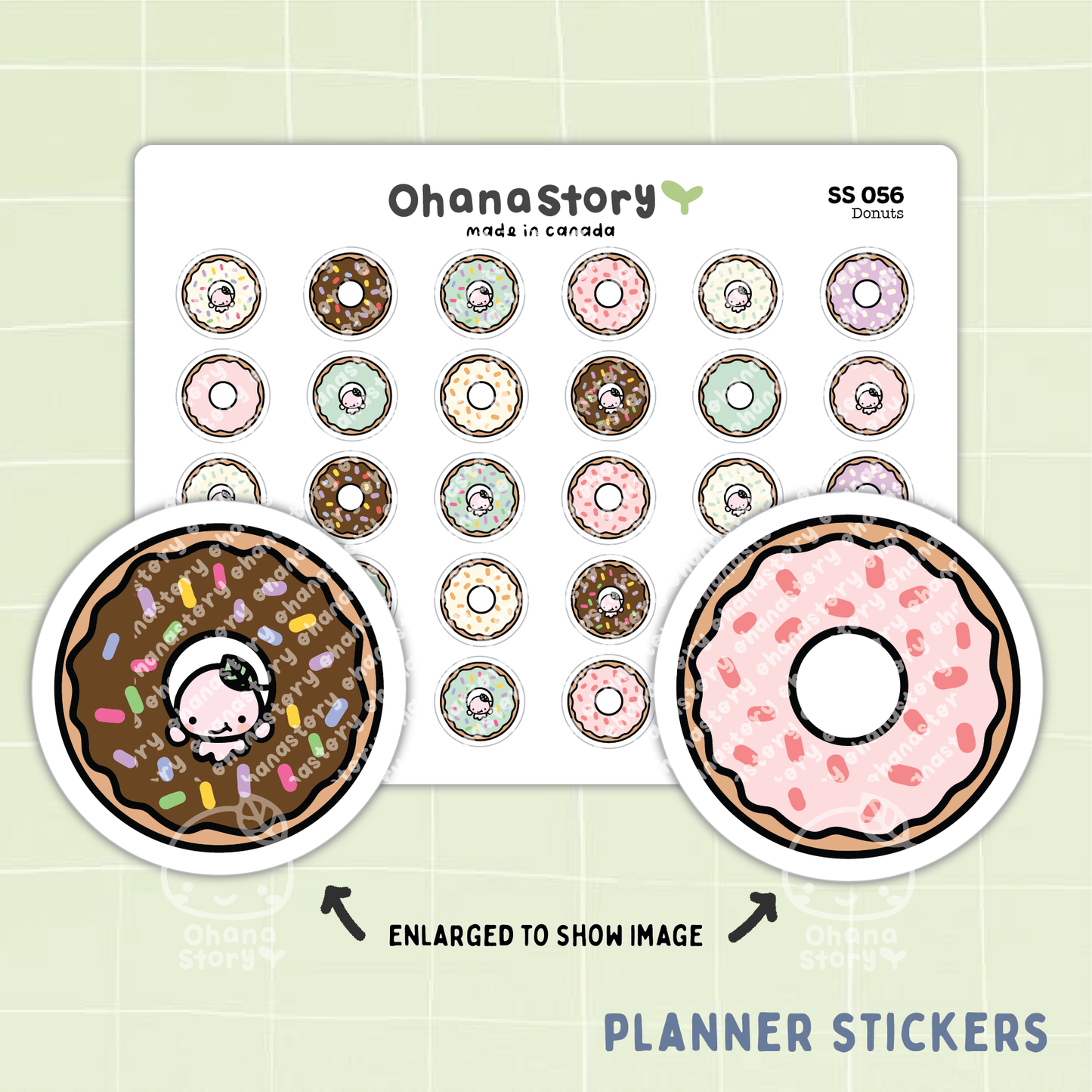 SS056 | Buji Donuts Icon Stickers Sheet