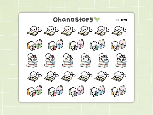 SS079 | Snomi Reading Icon Stickers Sheet