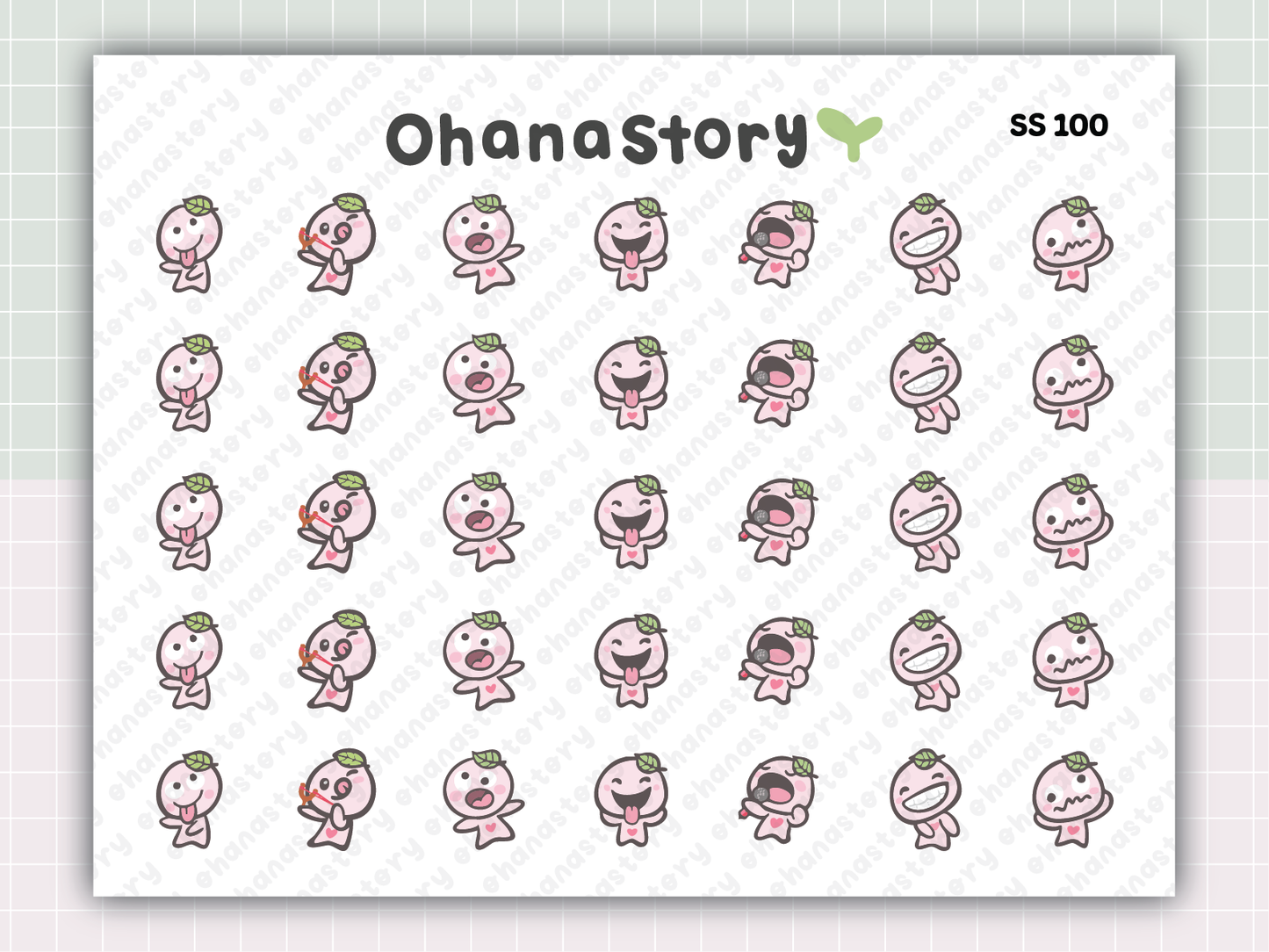 SS100 | Silly Buji V1 Printable Icon Stickers
