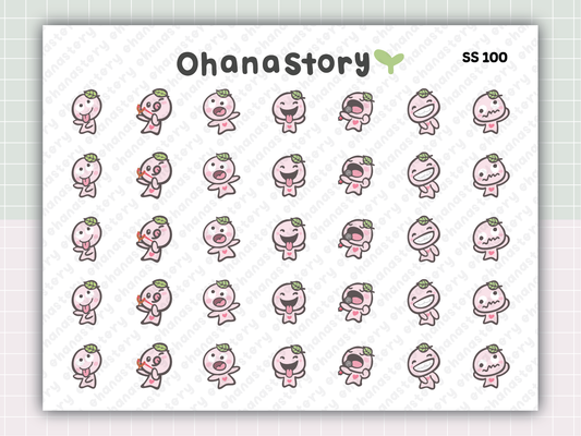 SS100 | Silly Buji V1 Printable Icon Stickers