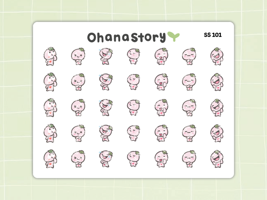 SS101 | Silly Buji V2 Icon Stickers Sheet