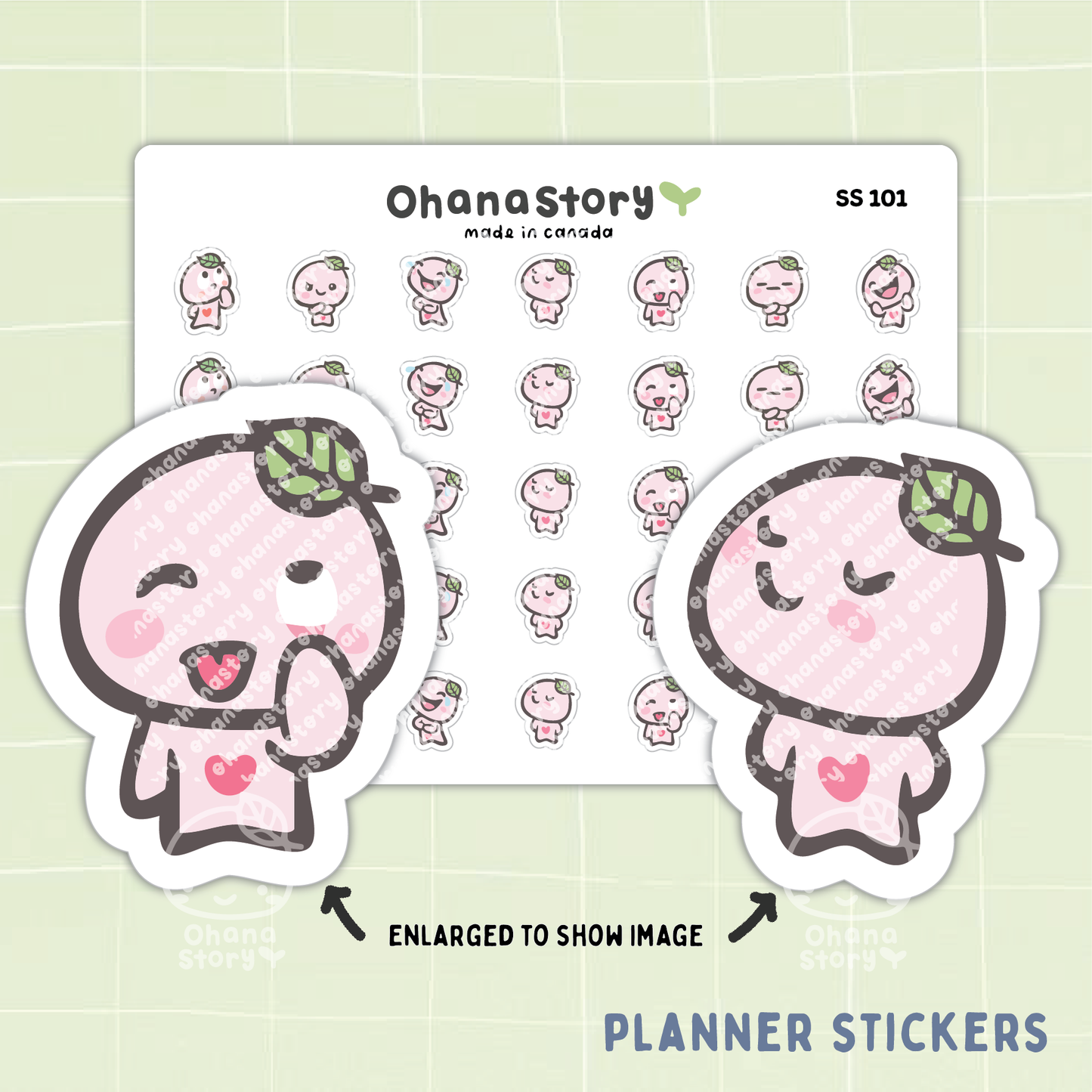 SS101 | Silly Buji V2 Icon Stickers Sheet