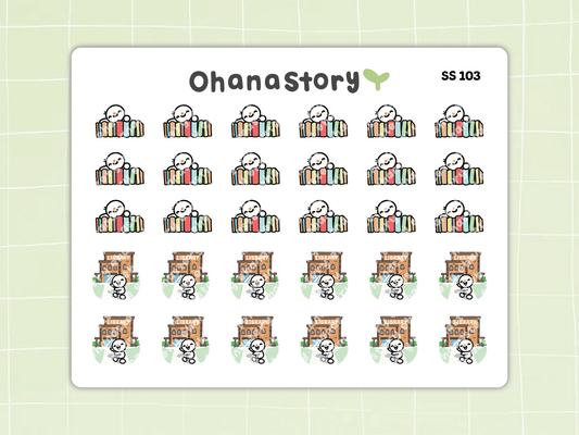 SS103 | Snomi Library Icon Stickers Sheet
