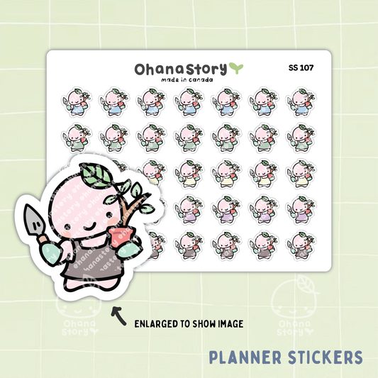 SS107 | Gardening with Buji Icon Stickers Sheet
