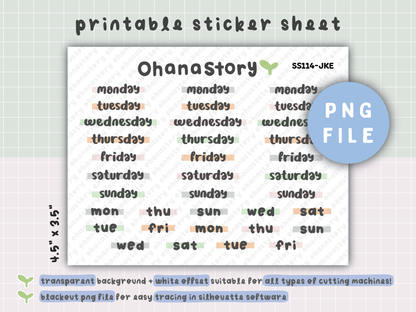 JKE | Bunny Picnic Single Sheet Stickers
