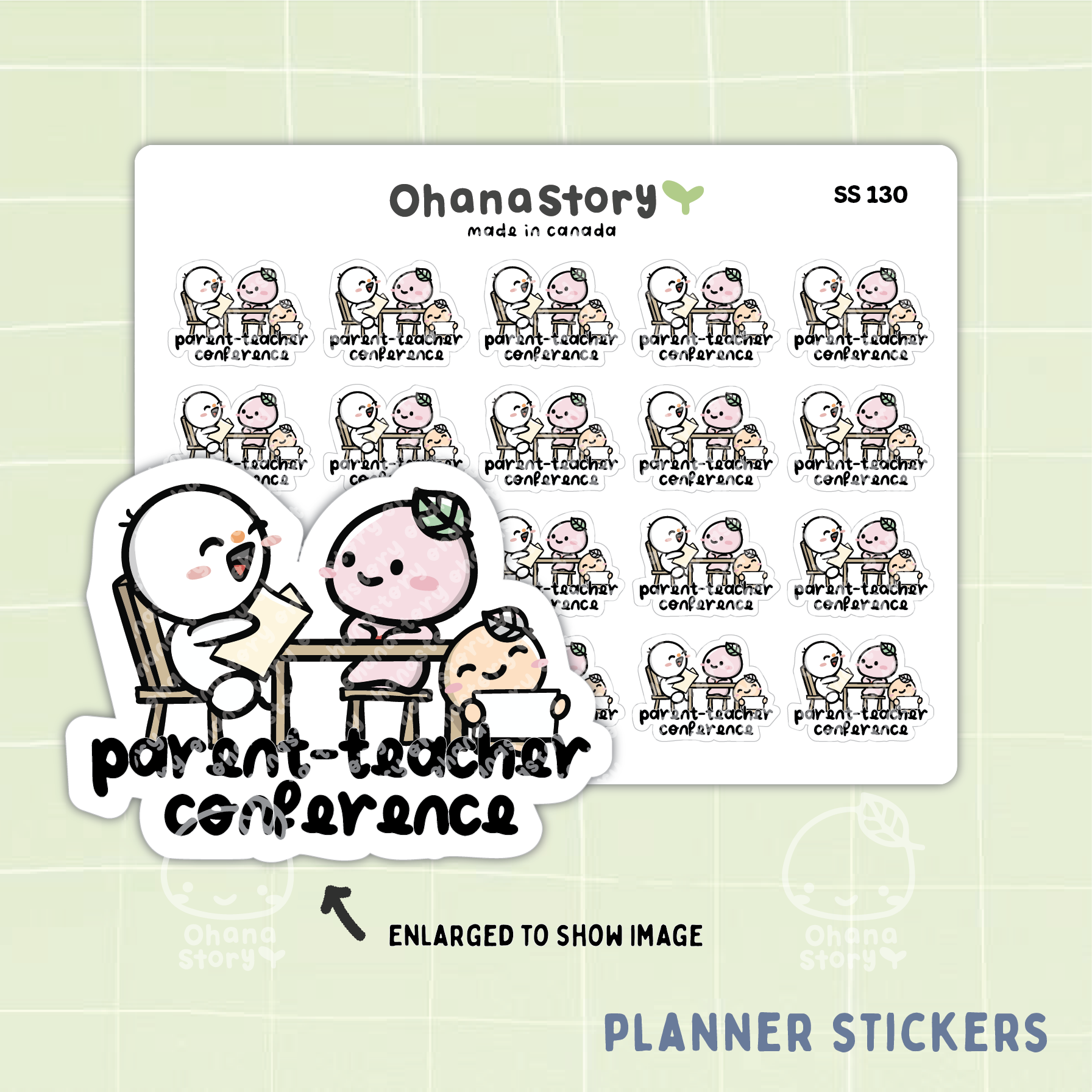 SS130 | Parent Teacher Conference Icon Stickers Sheet – Ohana Story Co.