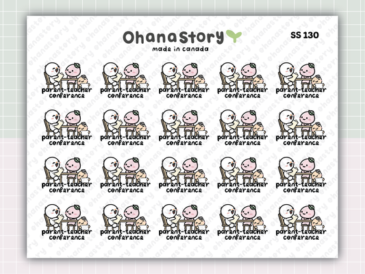 SS130 | Parent-Teacher Conference Printable Icon Stickers