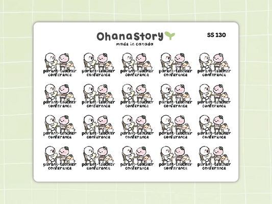 SS130 | Parent Teacher Conference Icon Stickers Sheet