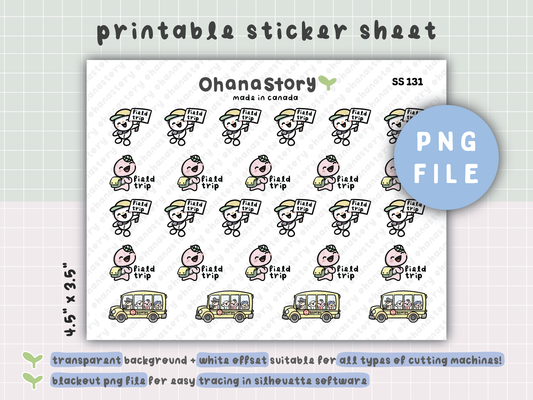 SS131 | Field Trip Printable Icon Stickers