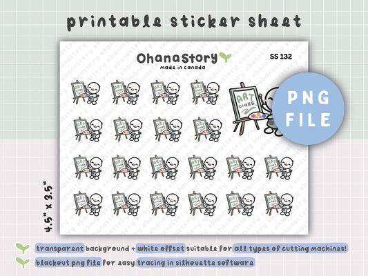 SS132 | Art Class Printable Icon Stickers