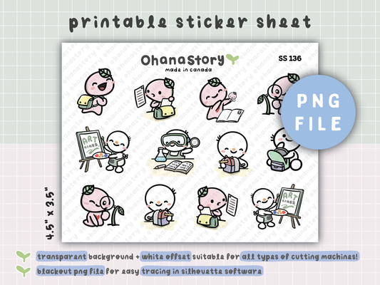 SS136 | Back to School Printable Deco Stickers