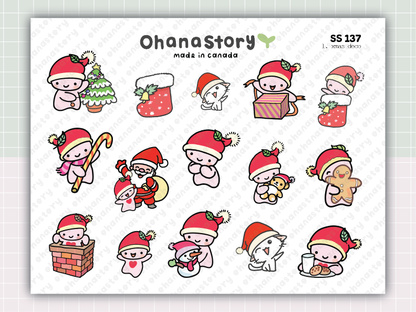 Printable Christmas Assortment Bundle – Stickers, Cards, Tags & Memo Pad