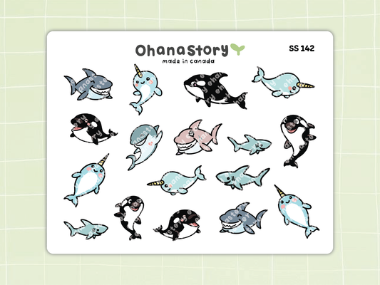 SS142 | Under the Sea V1 Icon Stickers Sheet
