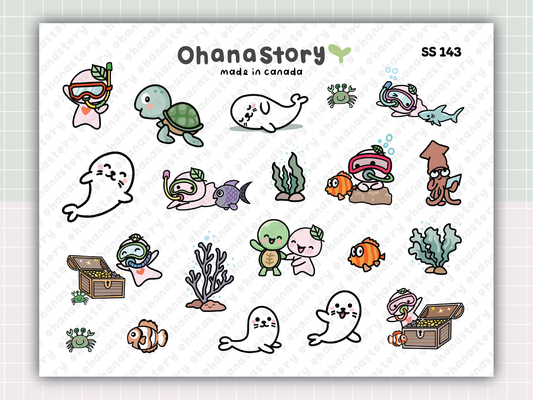 SS143 | Under the Sea V2 Printable Deco Stickers