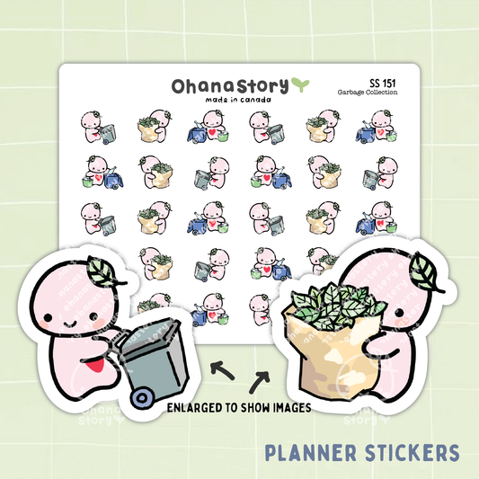 SS151 | Garbage Collection Icon Stickers Sheet