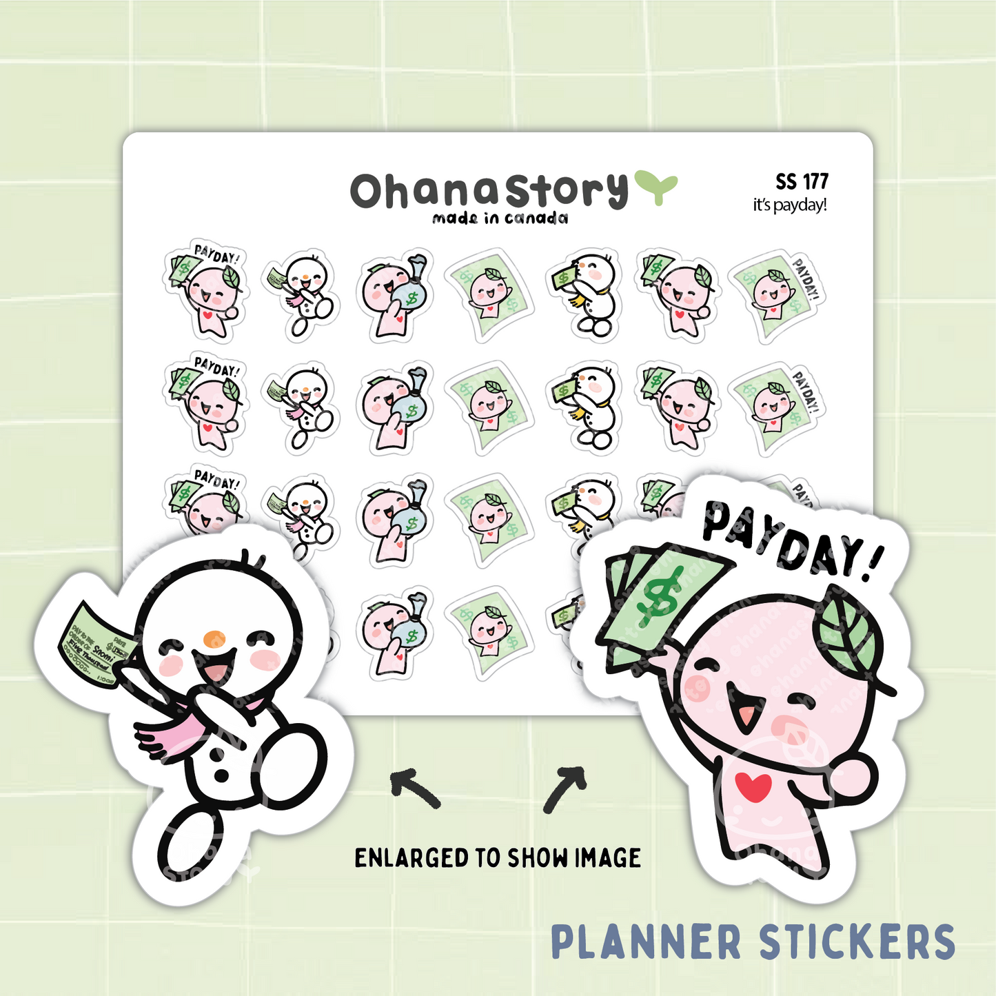 SS177 | Pay Day Icon Stickers Sheet
