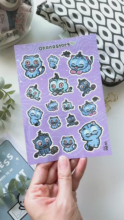 LS011 | Derpy Vinyl Sticker Sheet with Shiny Star Laminate | KDH